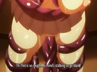 Purple creature wrecks a sexy hentai bitch